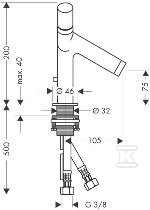 Bateria umywalkowa Hansgrohe Axor - 10030000