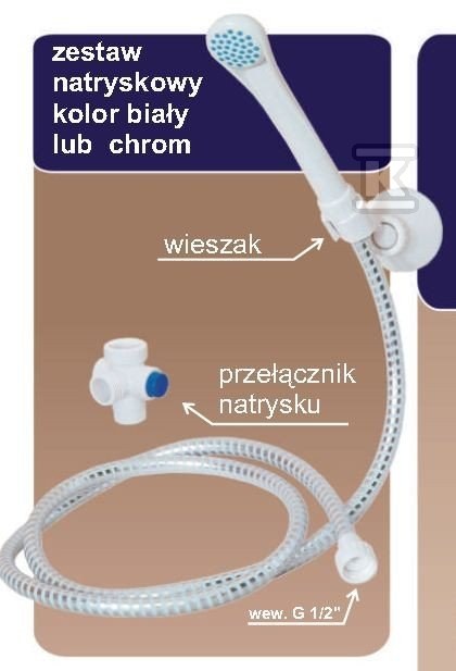 Kompletná biela sprcha DAFI - N.NA.3.0.0.0.BIA