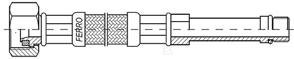 Battery hose with steel braid L-50 M10 - WBS14