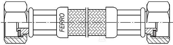 Stahlflexschlauch 50 cm 3/4"x3/4" zum - PWS63