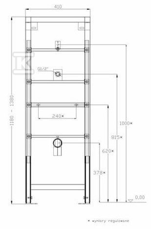 Unterputzrahmen für ein Urinal mit - A890074100