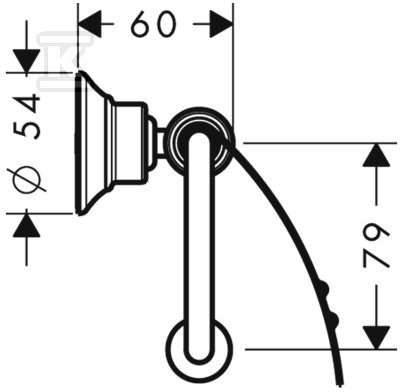 Uchwyt na papier toaletowy Hansgrohe - 42036820