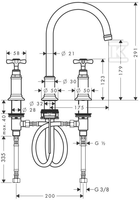 Bateria umywalkowa Hansgrohe Axor - 16513000