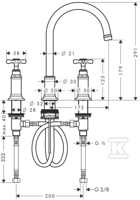 Bateria umywalkowa Hansgrohe Axor - 16513820