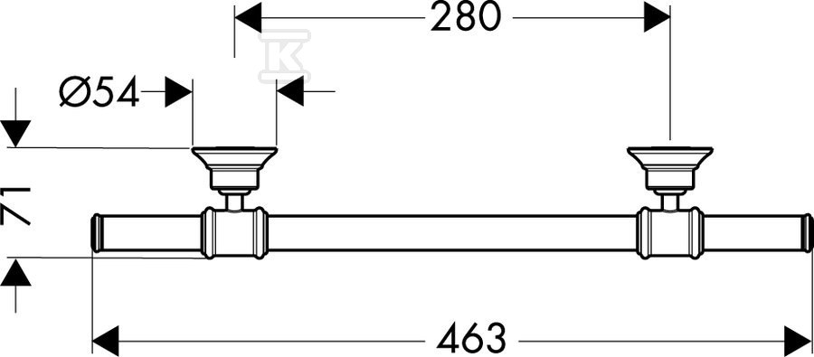 Hansgrohe AXOR Montreux handle - chrome - 42030000