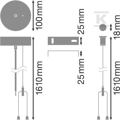 Zestaw do podwieszania LINEAR IndiviLED - 4058075133303