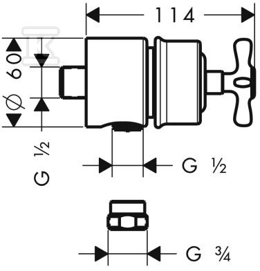 Zawór odcinający Hansgrohe Axor - 16882820