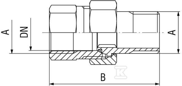 Śrubunek mosiężny 1/2" prosty z - SGC2