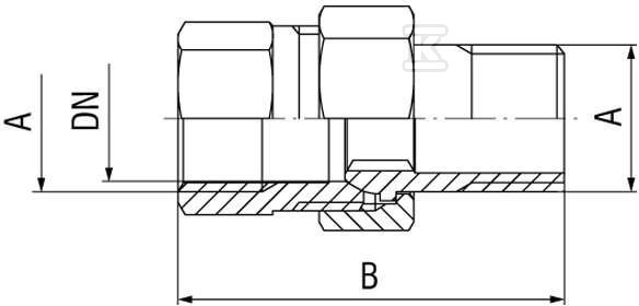 Śrubunek mosiężny 1/2" prosty - SG2