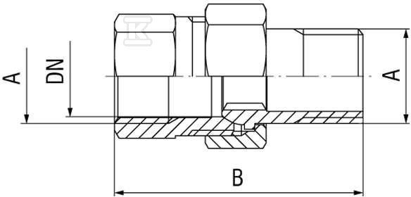 Śrubunek mosiężny 3/4" prosty - SG3