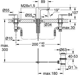 Bateria umywalkowa Grohe Eurosmart - 20187000