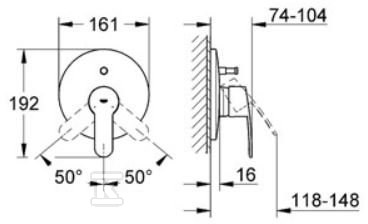 Bateria wannowa Grohe Eurostyle - 19506002