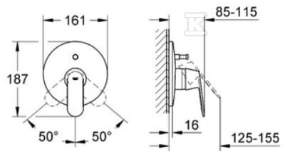 Bateria wannowa Grohe Eurosmart - 19382000