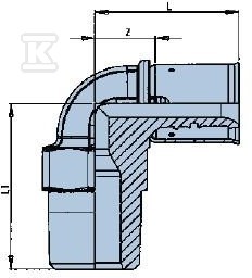 Kolano GZ 20x3/4"/90 PPSU PN10 Tigris - 3023544