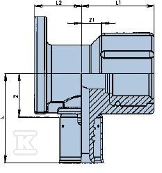 Kolano GW 20x3/4"/90 PPSU ścienne PN10 - 3023537