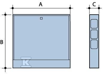 Flush-mounted cabinet 5-6 circuits - 4044149