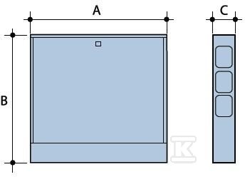 Flush-mounted cabinet 5-6 circuits - 4044149