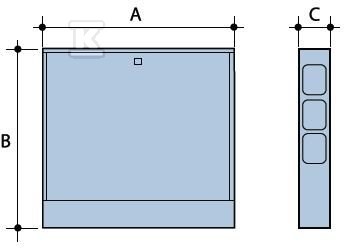 Flush-mounted cabinet, 11-13 circuits - 4044152