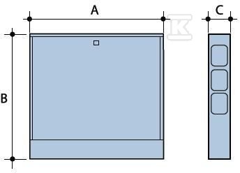 Flush-mounted cabinet 9-10 circuits - 4044151