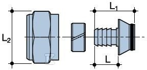 Śrubunek przyłączeniowy 20x3/4 " - 4044176