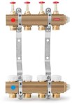 Manifold ONNLINE 1 "for underfloor heating with valves for actuators, M30 thread and flow meters - 11 circuits