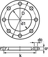 Stahlflansch PN16 - 110 DN100 - 1209091001