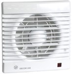 Wentylator łazienkowy DECOR 300CRZ, z tworzywa sztucznego, stopień izolacji klasa II, IP44, silnik elektryczny 230 V, 50 Hz