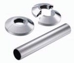 Cover rosettes and masking tubes for Danfoss X-tra Collection valves (chrome)