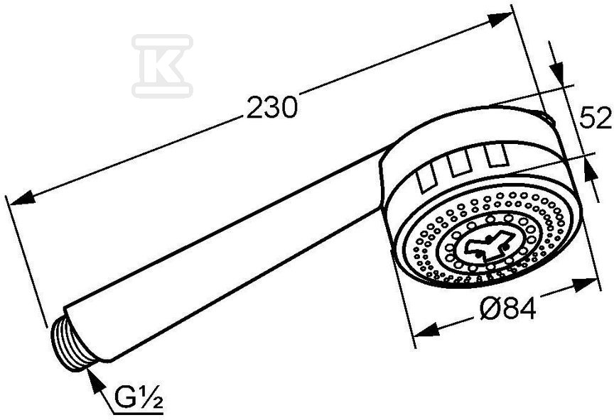 ZENTA hand shower DN 15, with a quick - 6080005-00