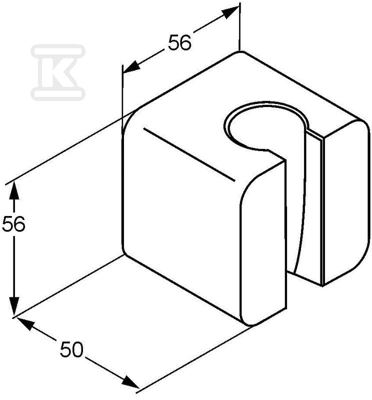 Uchwyt ścienny prysznicowy A-QA , do - 6555105-00