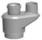 Adapter przyłączeniowy DN60/100 na 2 x DN80