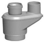 Adapter przyłączeniowy DN80/125 na 2 x DN80