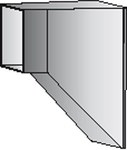 Kanał powietrzny redukcyjny z 1320 x 825mm na 600 x 600mm, dla zasysania bezpośrednio na urządzeniu