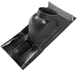 Płyta dachowa czarna powlekana osłona DN100/60 x 125/80 o nachyleniu 25-45°