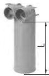 Connection for valve DN125, with two connections DN75, 90 °