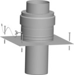 Pokrycie szachtu kominowego z rurą stali szlachetnej DN160