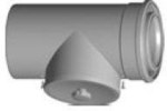 Przewód powietrzno-spalinowy DN110/160 z rewizją, biały, wsuwany, z szybkozłączką, 250 mm