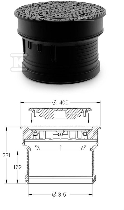 Telescopic polypropylene cover class - PS315