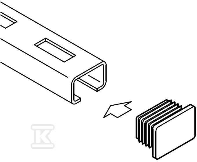 BIS Strut-Schienenkappe 41x21mm - 6566021