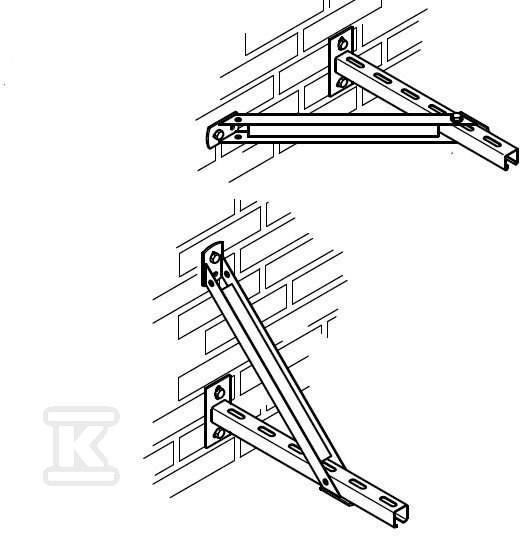 Podpora konzoly BIS WM0-30 250MM - 6628220