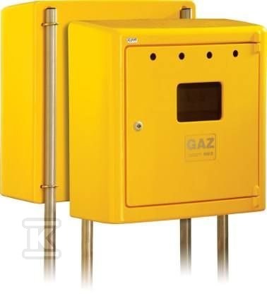 Yellow gas meter housing G066/P open - G-066-1