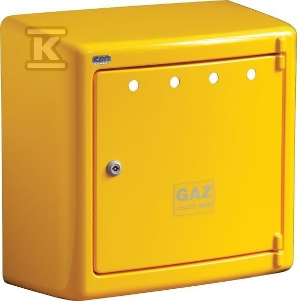 Yellow gas meter housing G066/P open - G-066-1