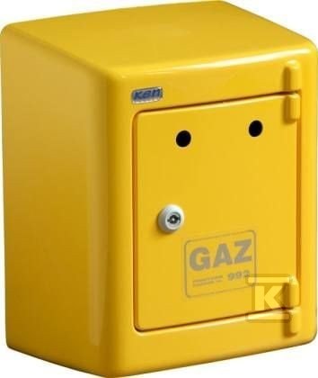 Yellow gas meter housing G023/P open - G-023-1