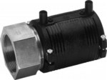 Mufa elektrooporowa/przejście PE-stal nierdzewna z gwintem wewnętrznym GW, d50x1 1/2" PE100, SDR11, PN10 gaz/PN16 woda