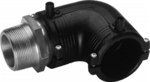 Kolano elektrooporowe 90ST./przejście PE-stal nierdzewna z gwintem zewnętrznym GZ, d50x1 1/2" PE100, SDR11, PN10 gaz/PN16 woda