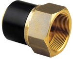 Adapter PE-mosiądz z gwintem wewnętrznym GW, d63x1 1/4" PE100, SDR11, PN10 gaz/PN16 woda, do montażu z elektromufą lub elektroredukcją