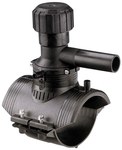 Obejma do nawiercania elektrooporowa, d125x20 PE100, SDR11, PN10 gaz/PN16 woda, z obrotowym (360 stopni) odejściem
