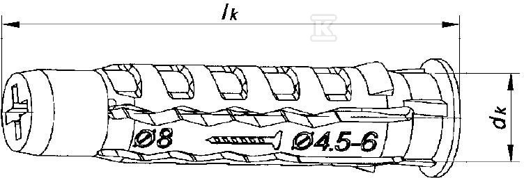 Łącznik rozporowy typ KKU, koszulka - B2066490-25E