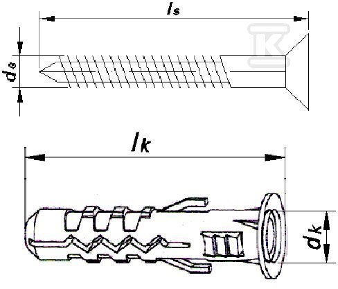 Złącze rozporowe metalowo-tworzywowe - B2066575-20E