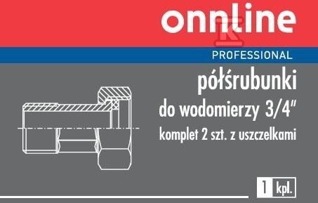 Śrubunki wodomierzowe 3/4 cala DN20 - RAC20